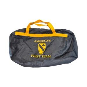 Americas First Team 1st Cavalry Division‎ Nylon Duffel Bag Black Yellow US Army